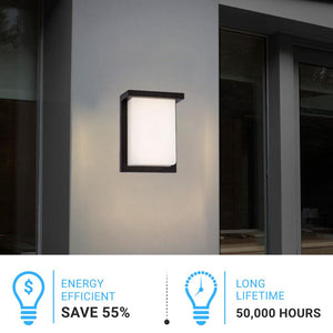 LED Outdoor Wall Sconce Light Fixtures, 12W, 600LM, Oil Rubbed Bronze Finish Wet Location