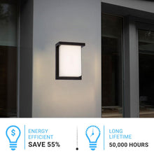 Load image into Gallery viewer, LED Outdoor Wall Sconce Light Fixtures, 12W, 600LM, Oil Rubbed Bronze Finish Wet Location