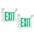 Load image into Gallery viewer, 3.5 Watt LED Combo Green Exit Sign with Two Adjustable Head, UL Listed, 90-min Backup Battery