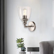 Load image into Gallery viewer, Bell Shape Wall Sconce Light, E26 Base, Brushed Nickel Finish, Wall Light Fixtures, UL Listed