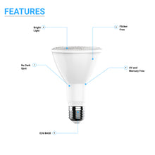 Load image into Gallery viewer, PAR38 - LED Light Bulbs - Light Bulbs - 1200Lumens High CRI - 16.5 Watt 3000K