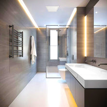 Load image into Gallery viewer, Quiet Exhaust Fan for Bathroom with Square Flat Panel Light 8W, 4000K 1000LM, 50-100 CFM, &lt;0.3-0.7 Sones, Ceiling/Wall Mounted