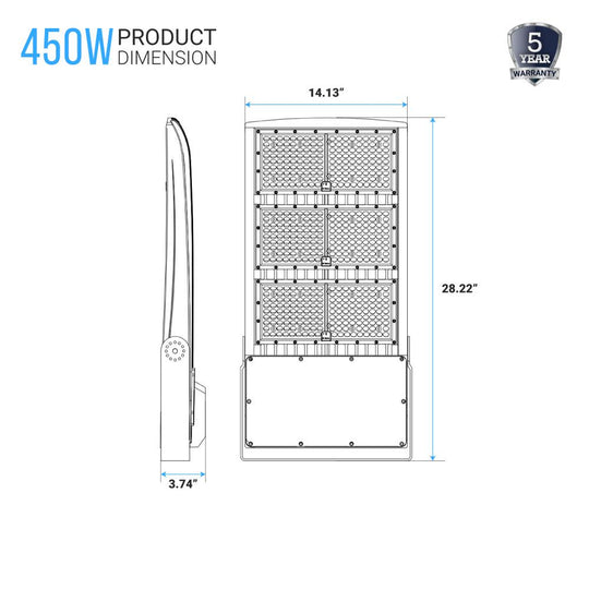 450W LED Flood Light product Dimension 