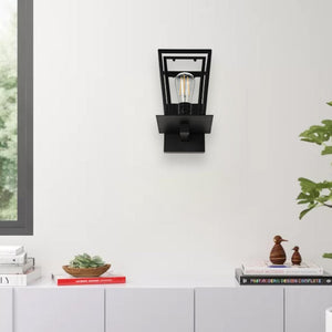 Wall Sconces and Wall Light Fixtures, Matte Black Finish, E26 Socket Wall Lamp, UL Listed for Damp Location