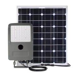 LED Solar Flood Light Set ; 30W w/ 80W Solar Panel ; 6000K