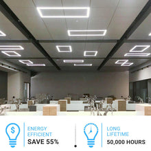 Load image into Gallery viewer, 2 ft. x 4 ft. LED T-Bar Panel Light, 40W/50W/60W Wattage Adjustable, 3000K/4000K/5000K CCT Changeable, Dimmable, 6600LM, ETL &amp; DLC Listed, Perfect For Offices, Schools, Hospitals