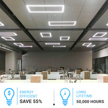 Load image into Gallery viewer, 2x2 FT LED T-Bar Panel Light, 20W/30W/40W Wattage adjustable, 3000K/4000K/5000K CCT Changeable, 4800LM, &gt;80 CRI, Dimmable, ETL, DLC Listed, For Offices, Schools, Hospitality, Retail