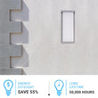 Load image into Gallery viewer, 20W Modern LED Wall Sconce Light, 1100 Lumens, Painted Silver Finish, Rectangle Shape