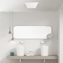 Load image into Gallery viewer, Quiet Exhaust Fan for Bathroom with Square Flat Panel Light 8W, 4000K 1000LM, 50-100 CFM, &lt;0.3-0.7 Sones, Ceiling/Wall Mounted