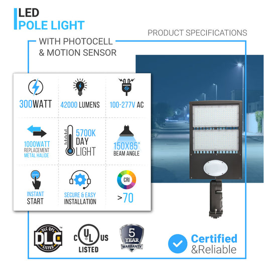 Commercial Parking Lot Lights With Photocell