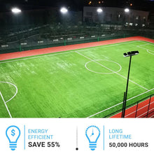 Load image into Gallery viewer, LED Flood Light With Photocell, 450W, 5700K, 60750 LM, AC277-480V, Bronze, With 20KV Surge Protector, Stadium Flood Light