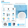 Load image into Gallery viewer, 5/6-inch Dimmable LED Disk Downlights, 15W, 1200 LM, Recessed Ceiling Light, Commercial Led Downlights