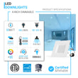 Load image into Gallery viewer, 4-inch LED Dimmable Square Downlights, 9W, Recessed Ceiling Light Fixture, Living Room Lights