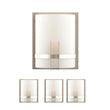 Load image into Gallery viewer, Modern Decorative Wall Sconces Lighting, Dimension: 9&quot; W x 12&quot;H x 5&quot;E, Brushed Nickel Finish with White glass shade