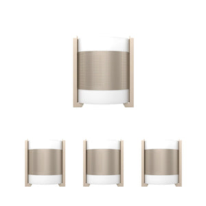 2 Light Wall Sconce fixtures, Brushed Nickel, Dimension: W10"xH11.75"xE4", White Glass shade