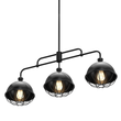 Load image into Gallery viewer, 3-Light - Linear Island Ceiling Light fixtures, Iron Black Finish, E26 Base, Dome Shade
