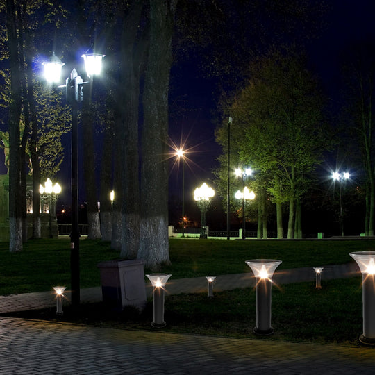 Solar LED Pathway Bollard Light, 1.5W, 220LM, CCT Changeable: Warm White/Cool White, IP65 Waterproof, Auto ON/Off