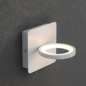 1-Ring Light, Rectangular Wall Sconce, 8W, 3000K, 290LM, Dimmable