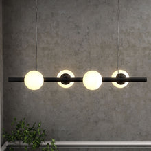 Load image into Gallery viewer, 4-Lights, Linear - Chandeliers - Lighting, Matte Black, 40W, 3000K, Pendant Mounting, Dimmable