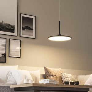 Circular plate pendant light - 41W - 3000K - 2225LM - Diameter 17.3" x 55"H - Dimmable - Pendant Mounting