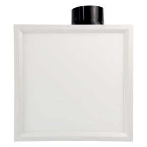 Quiet Exhaust Fan for Bathroom with Square Flat Panel Light 8W, 4000K 1000LM, 50-100 CFM, <0.3-0.7 Sones, Ceiling/Wall Mounted