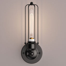 Birdcage Shape Vanity Light Fixture. Matte Black Finish, E26 Base, UL Listed, For Dry Locations, 3 Years Warranty