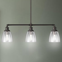 Load image into Gallery viewer, 3-Lights Bell Shape - Pendant Lights for Kitchen Island, E26 Base, Clear Glass Shade, UL Listed