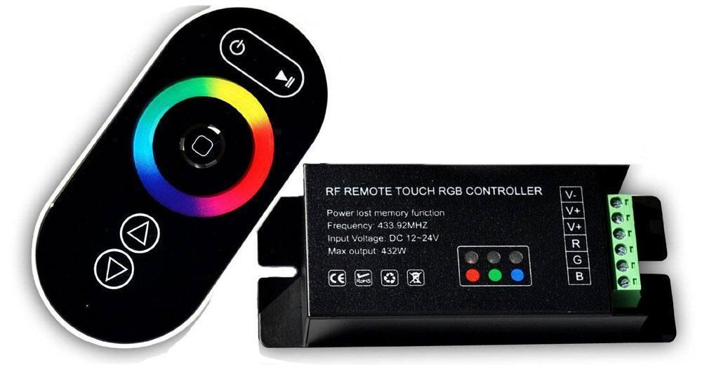 LED Controller Touch Series in Black Finish for RGB Modules | LED window lights | LEDMyPlace Canada