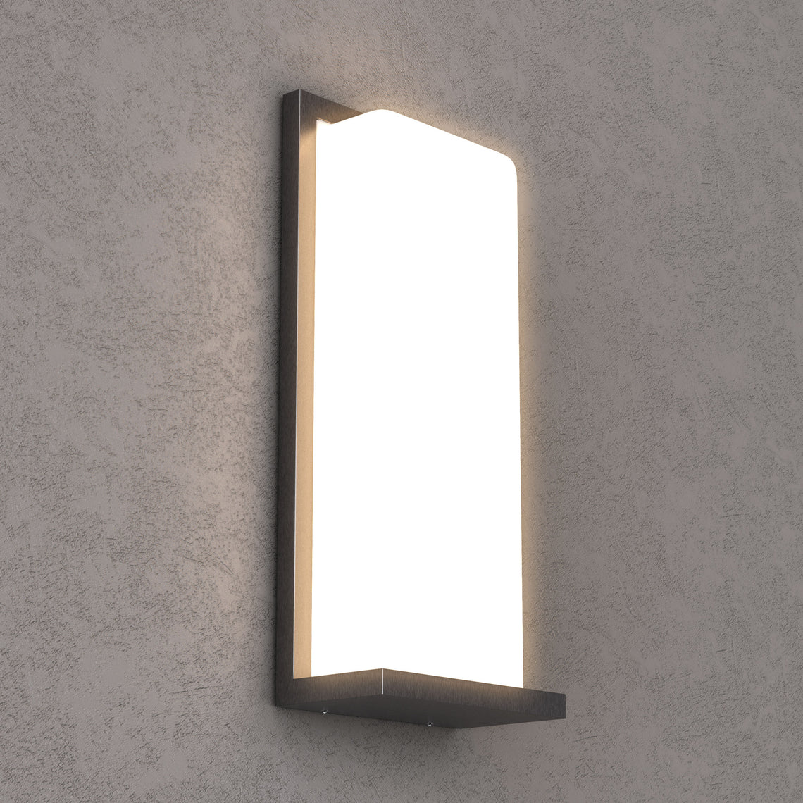 20W Modern LED Wall Sconce Light, 1100 Lumens, Painted Silver Finish, Rectangle Shape
