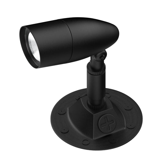 LED Outdoor Spotlight, 10W, 900 Lumens, Dimmable, Textured Black Finish, Wall Mounting, ETL Wet Location