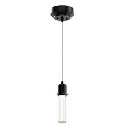 8W - Pendant Ceiling Light Fixture - Dimmable 3000K (Warm White) - Seedy Glass Shade, Dimmable, 400 Lumens, ETL Listed