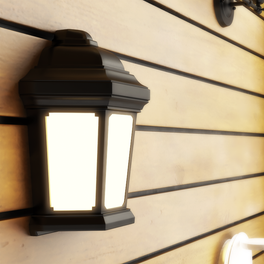 LED Outdoor Wall Sconce Light, 15W, 5000K (Daylight White), 800 Lumens, Textured Black Finish