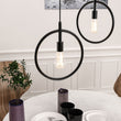 Load image into Gallery viewer, Matte Black - LED rings - Pendant Lights / Ceiling Lights E26 Base, UL Listed for Dry Location, Fixture Size: D12 x H13.5 Inch