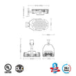 Load image into Gallery viewer, Diagram of LED Retrofit Kit 150W 5700K by LEDMyPlace Canada