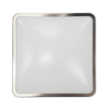 Load image into Gallery viewer, 11 in. Brushed Nickel LED Ceiling Square Flushmount Light, 15W (55W Equivalent), 1050 Lumens, 4000K, AC120V, Dimmable