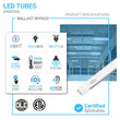 Load image into Gallery viewer, T8 4ft LED Tube/Bulb - 18W 2520 Lumens 5000K Frosted, G13 Base, Single End Power - Ballast Bypass Fluorescent Replacement