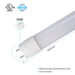 Load image into Gallery viewer, T8 4ft LED Tube - 18W 4000K AC120-277V, Type B, AI/PC, UL &amp; DLC5.1, Single &amp; Double End Power - Ballast Bypass(1 Pack)