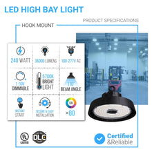 Load image into Gallery viewer, LED UFO High Bay Specs