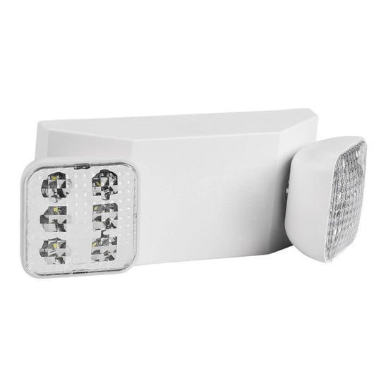 2.5W White LED Emergency Light Fixtures With 2 LED Heads Battery Backup: 90 minutes
