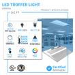 Load image into Gallery viewer, 2x2 ft LED Troffer - Wattage &amp; CCT Selectable (dip switch) - Watt: 20W-30W-40W - CCT: 4000K-5000K-6500K - 0-10V Dimmable