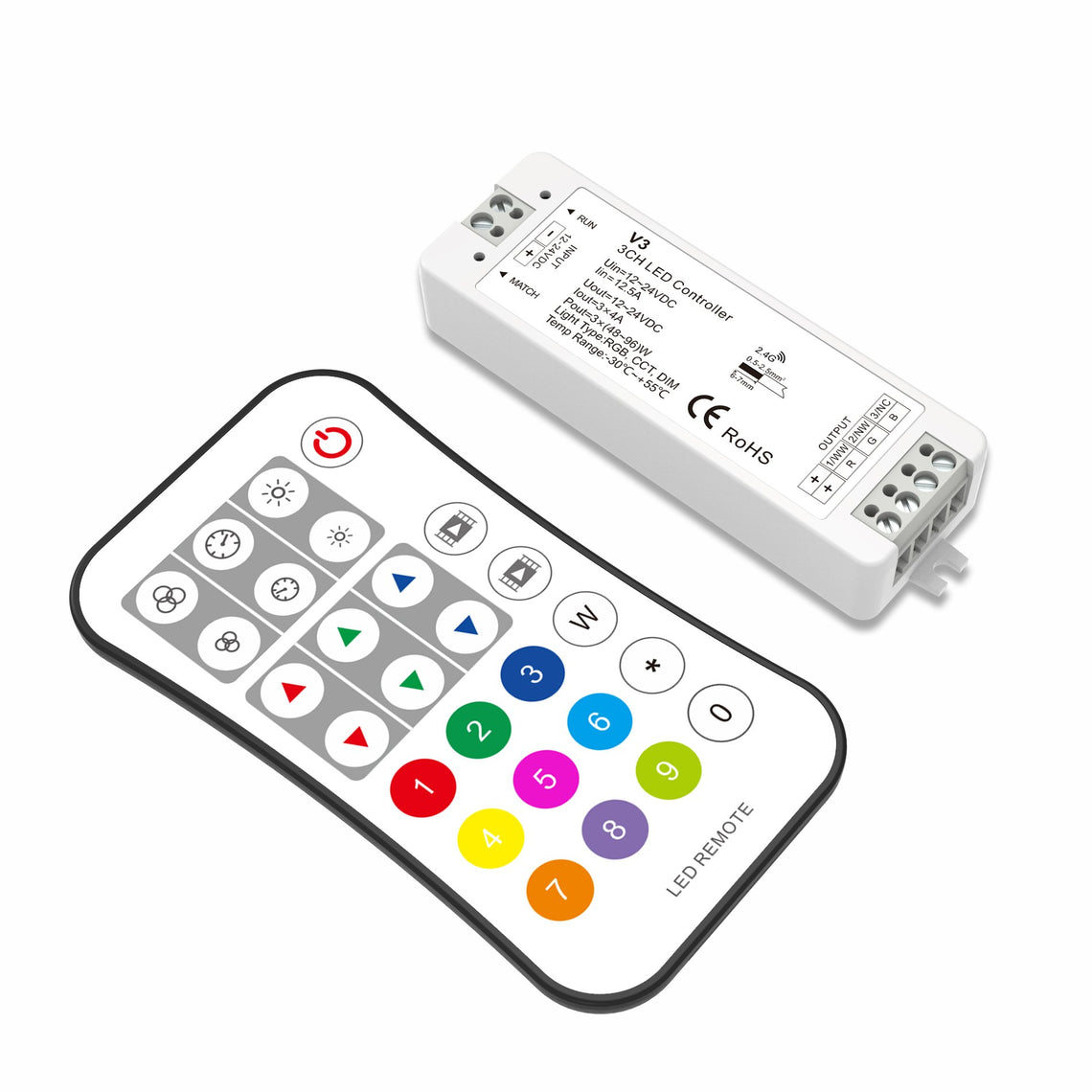 rgb-remote-led-controller-set-remote-with-2-scenes-dimming