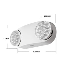 Load image into Gallery viewer, 2 Watt Round LED Emergency Light with 2 Adjustable Head Lights, Wall mount, 90 Min Battery Backup, Commercial Emergency Light