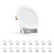 Load image into Gallery viewer, 6&quot; 12W LED Slim Panel Recessed Ceiling Light with Junction Box, Round