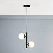 Load image into Gallery viewer, Globe Pendant Ceiling Light Fixtures, 2-Lights, 17W, 3000K, Matte Black Body Finish, Dimmable
