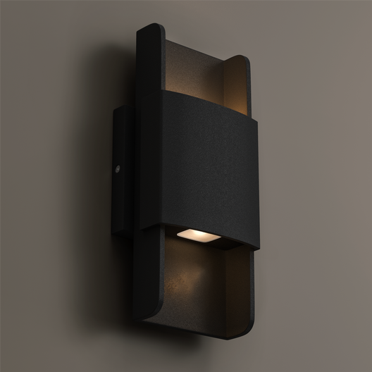 Modern LED Wall Sconce Lighting Fixture, 11W, 3000K, Dimmable, Body Finish Matte Black / Sand White