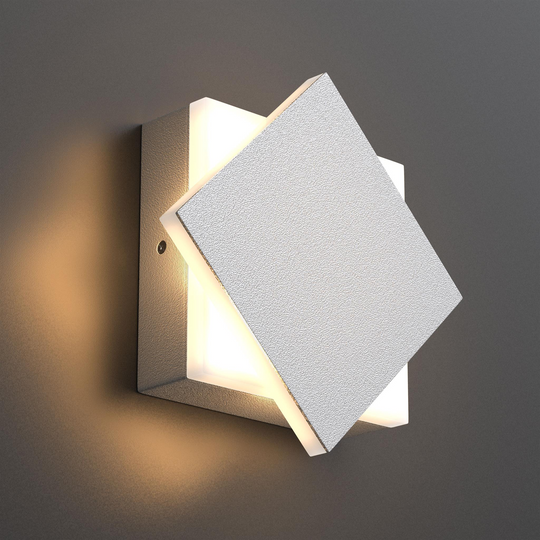 Modern Square Wall Sconce Light, 3000K, 9W, 338LM, Dimension: 6.7 x 2.1 x 6.7 Inch, Dimmable