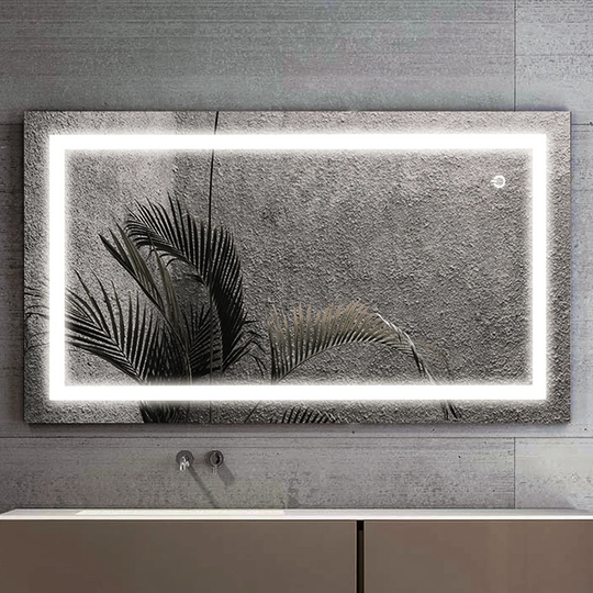 36" x 48"Inch LED Lighted Bathroom Mirror, CCT Changeable With Remembrance, Inner Window Style, Defogger On/Off Touch Switch