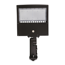 Load image into Gallery viewer, 150w-led-pole-light-with-photocell-3000k-universal-mount-bronze-ac100-277v
