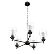 Load image into Gallery viewer, Chandelier Lighting Fixture, Flared Shape, Clear Glass Shades, E26 Base, UL Listed for Damp Location, 3 Years Warranty