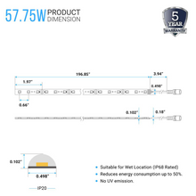 Load image into Gallery viewer, LED Strip Light, Waterproof, 3000K (Soft White)/4000K (Cool White)/6500K (Crystal White), SMD 5050 - 12V - 378 Lumens/ft.